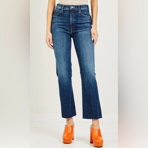 Mother Jeans Bootcut Ankle 26 Hustler Ankle Fray Lust for Life Luxury